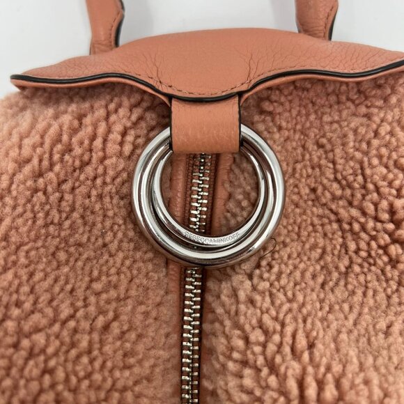 Rebecca Minkoff Pink Shearling Leather Backpack | Medium Size main image 6